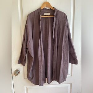 Black Crane Textured Cotton Jacket One Size Lagenlook